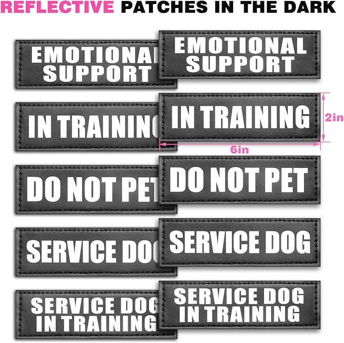 Service Dog Vest Harness for Medium Dog, Tactical Working MOLLE Vest with 10 Pet Patches, No Pull Heavy Duty Harness for Training Walking