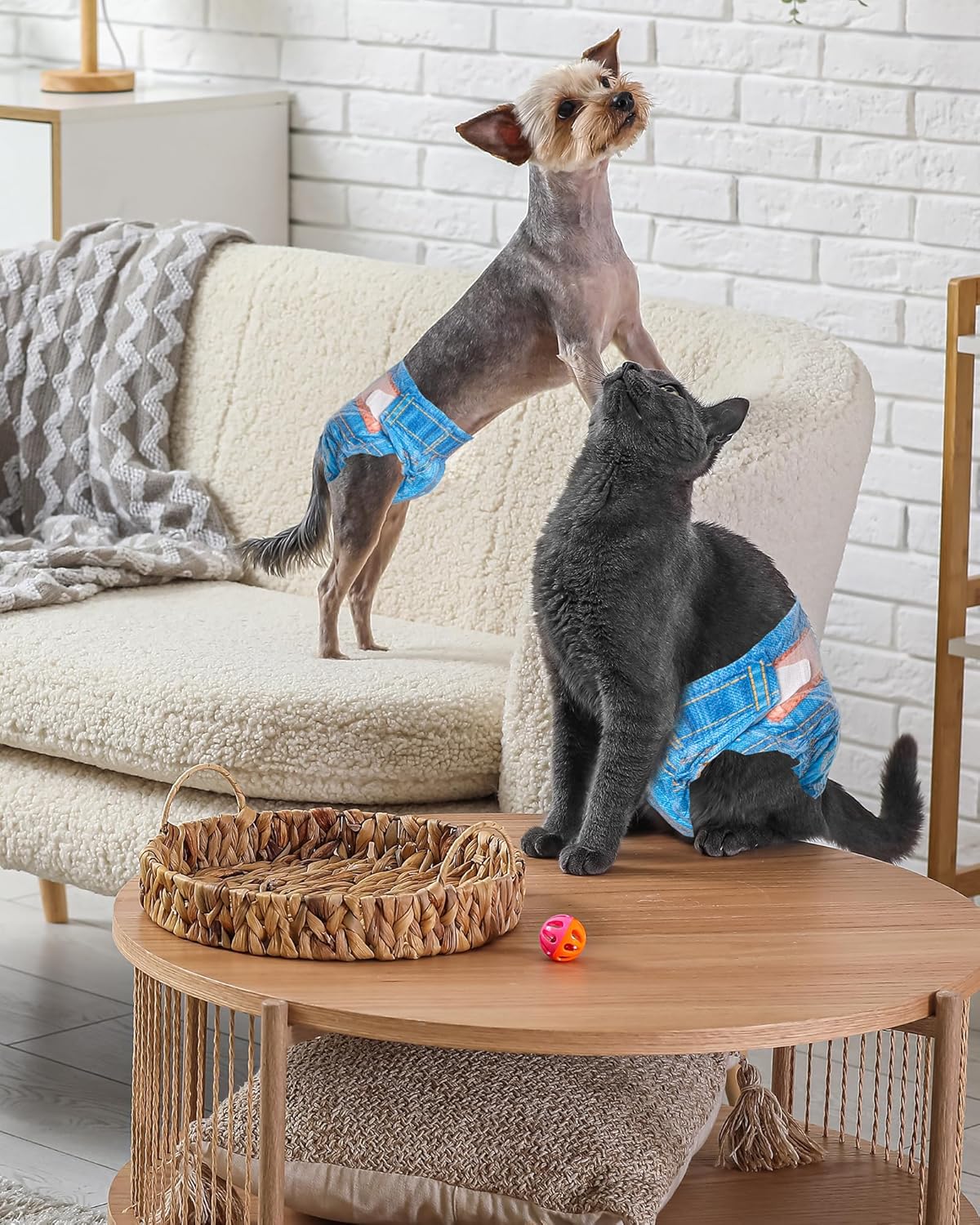 Pet Soft Dog Diapers Female, Disposable Dog Diapers, Cat Diaper for Female Cats, Puppy Diaper 16pcs XSmall