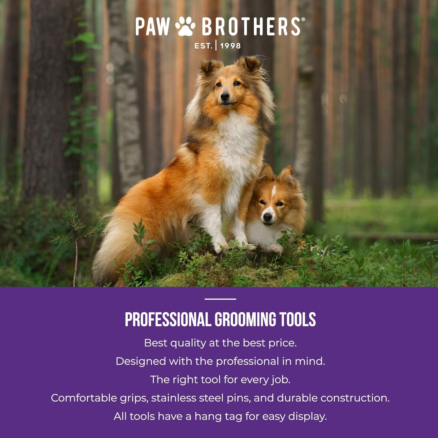 Ryan's Pet Supplies Paw Brothers Nail Clipper for Dogs and Cats, Pet Nail Clippers, Safe Grooming Tool, Professional Grade, Stainless Steel Blades, Saftey Guard, Large, 6.5 inches