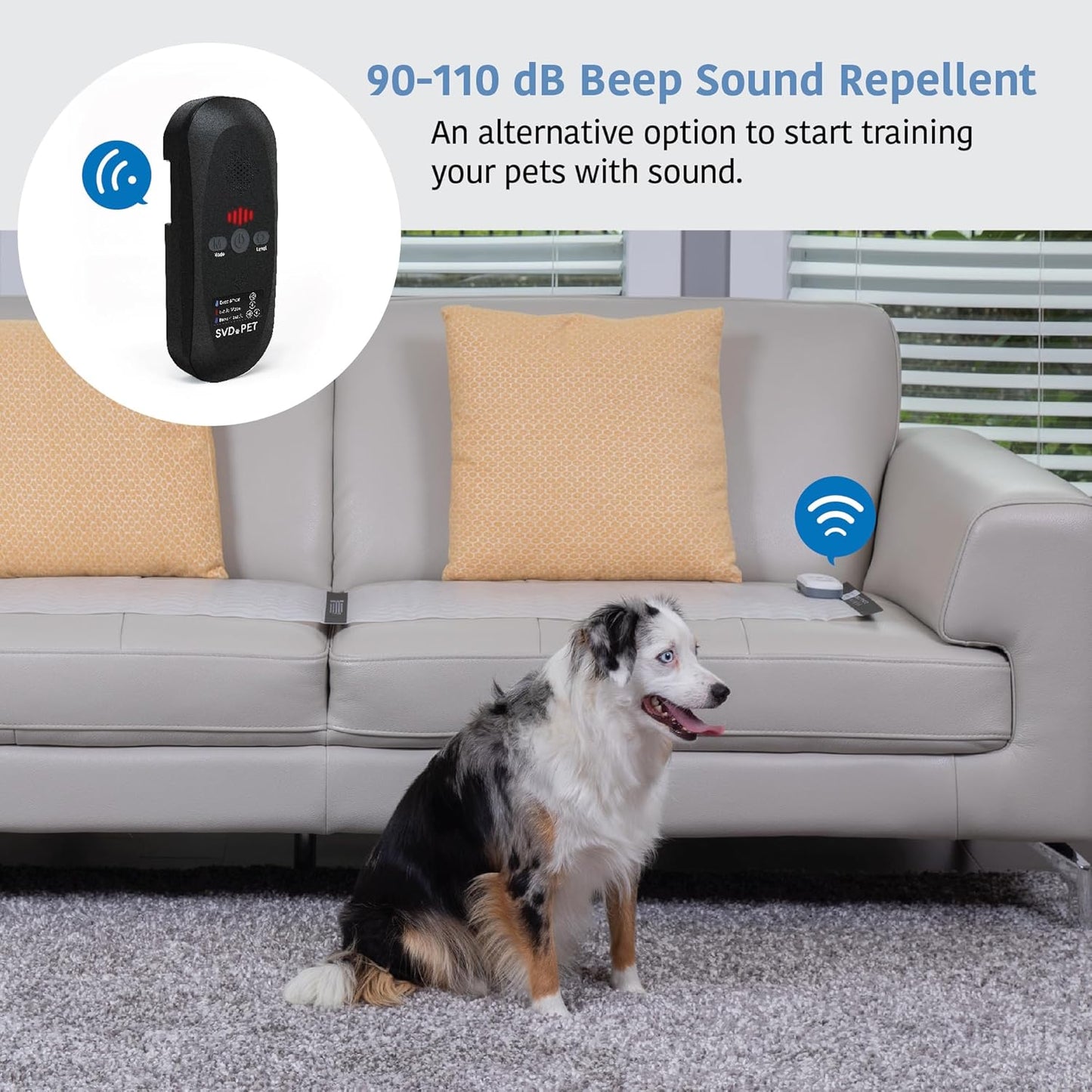SVD.PET 2-Pack Pet Training Mat with Tester, Pet Shock Pad, Dogs & Cats Electronic Repellent mat for Indoor, 3 Training Modes, 5 Levels, Pet Safe Mode (Black controler 60" X 12")