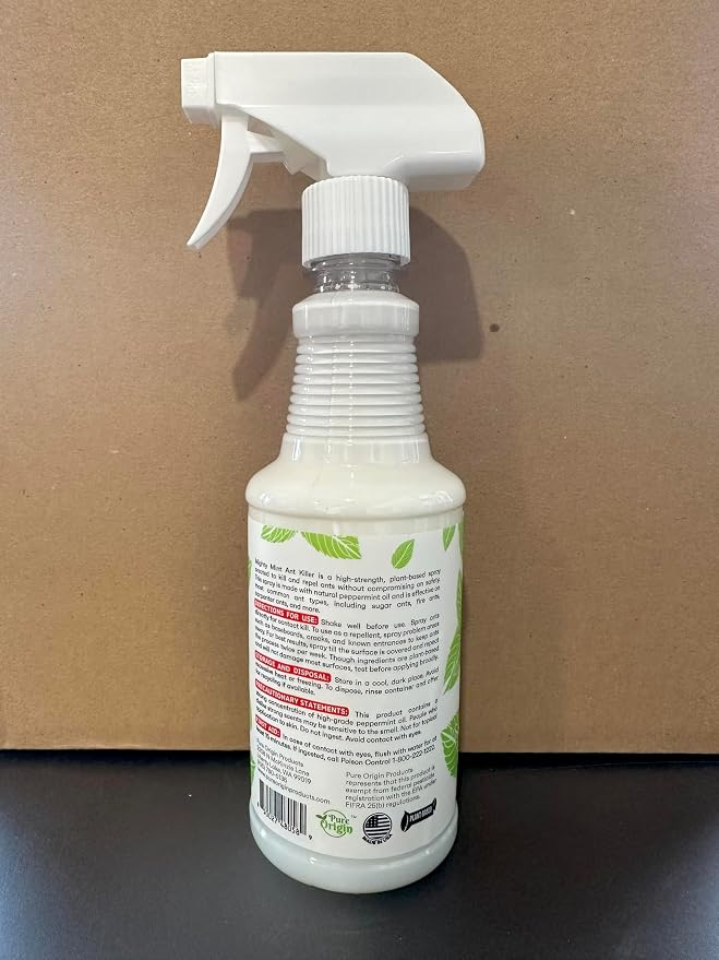 Mighty Mint Peppermint Oil Ant Killer Spray – Natural Ant Repellent for Indoor & Outdoor Use – Plant-Based Insect & Pest Control – 16 oz (Pack of 2)