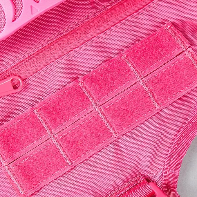 WOLFpak Tactical Dog Vest Harness No Pull Breathable (Neon Pink, Large) | Dual Grab Handles, 1000D Nylon, Four-Point Adjustment, MOLLE Attachment Panels, Three Storage Pockets, Metal Alloy Buckles