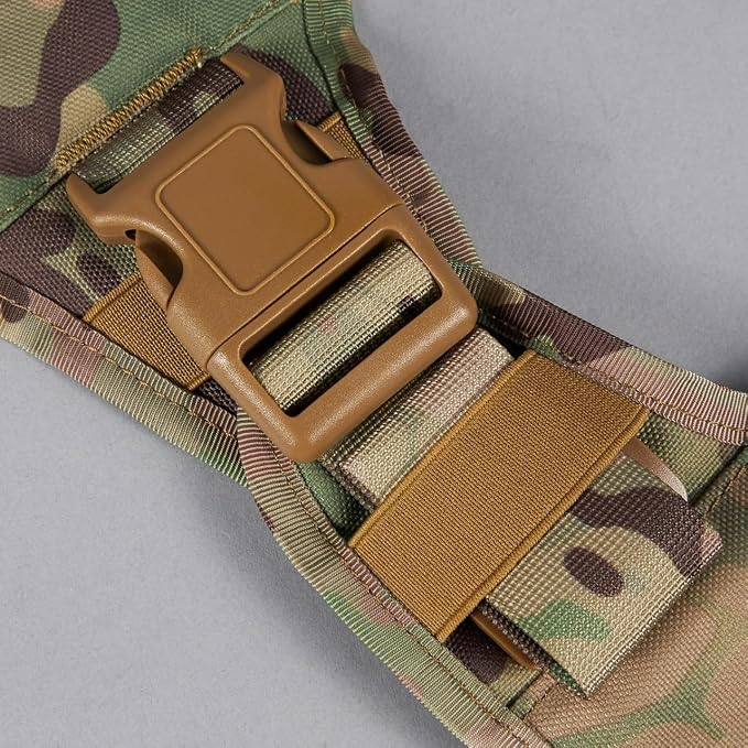 WOLFpak Tactical Dog Vest Harness No Pull Breathable MOLLE(Camo, X-Large) | Dual Grab Handles, 1000D Nylon, Four-Point Adjustment, MOLLE Attachment Panels, Three Storage Pockets, Metal Alloy Buckles