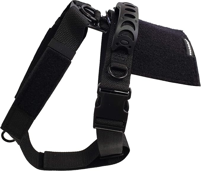 ActiveDogs No Pull Tactical Service Dog Harness, XL | Fits 29"-44" Girths With Adjustable Strap, A Front D-Ring, Quick-Release Buckle, And A Back Plate For Attaching Patches