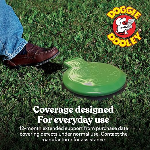 Doggie Dooley Pet Waste Digester, Pyramid Style - In-Ground Dog Waste Disposal System for 2 Large or 4 Small Dogs - Digester Starter - Made in USA, Black with Green Foot-Operated Lid