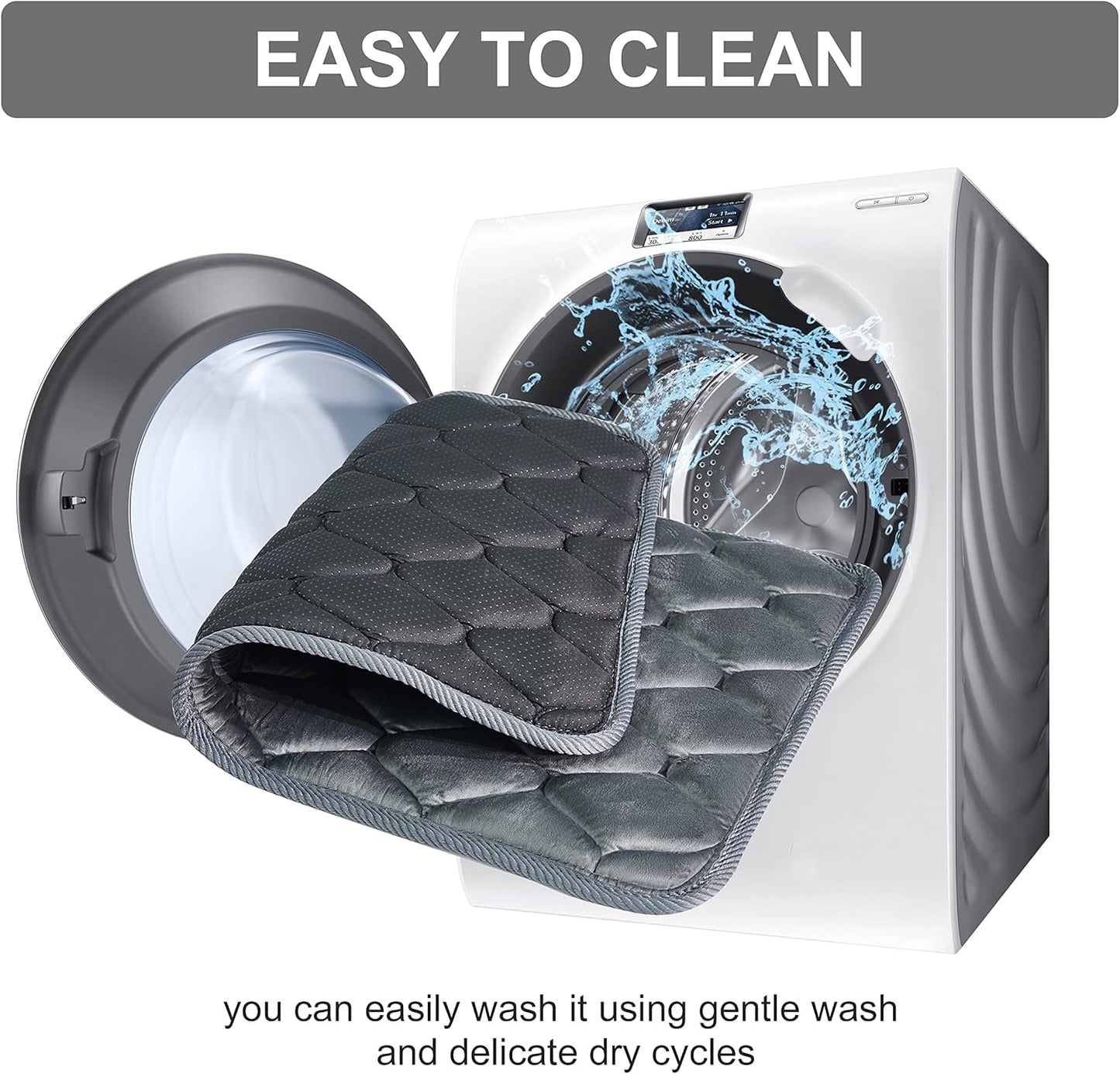 Dog Crate Mats,Soft Kennel Pads Washable with Anti-Slip Bottom,Dog Kennel Pads for Sleeping,Pets Mattress Cat Dog Beds for Small Dogs(23x17,Grey)