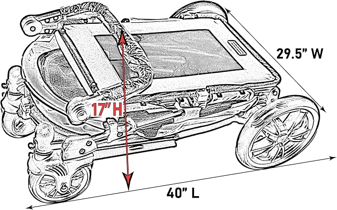 Pet Gear NO-Zip Pet Stroller with Dual Entry, Push Button Zipperless Entry for Single or Multiple Dogs/Cats, Pet Can Easily Walk in/Out, No Need to Lift Pet, Gel-Filled Tires, 1 Model, NEW Fog