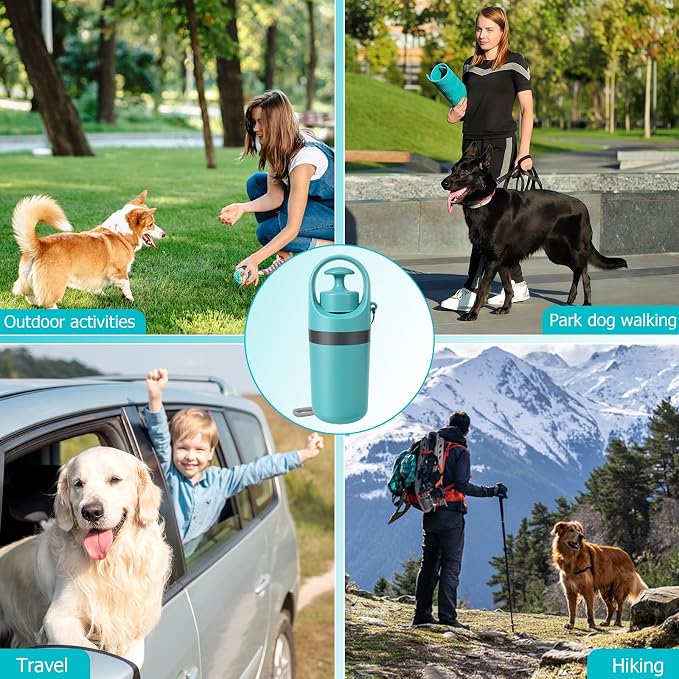 STHF Easy one-Hand Dog Waste Pickup. Portable Claw Tool Includes Bag Dispenser, 2 Rolls, Odor-Resistant. for All Surfaces & Dogs.