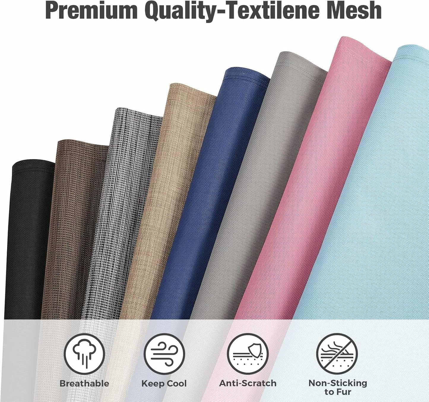 Veehoo Chew Proof Elevated Dog Bed - Cooling Raised Pet Cot - Silver Aluminum Frame and Durable Teslin Mesh Fabric, Unique Designed No-Slip Feet for Indoor or Outdoor Use, Black, XX-Large, CWC2003