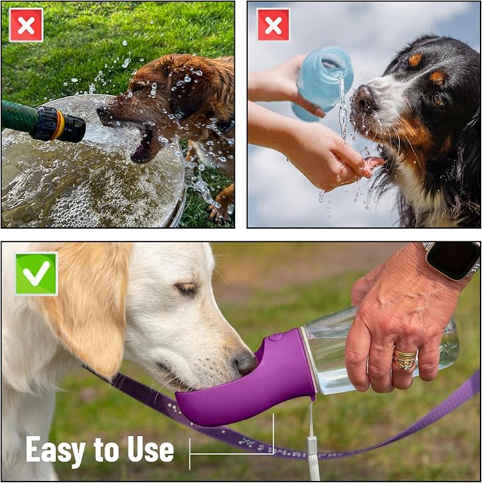 Mr. Pen- Portable Dog Water Bottle, 19 oz, Large | Leak Proof Puppy Water Dispenser with Drinking Feeder for Pets, Outdoor Walking, Hiking, Travel, Not Dishwasher Safe