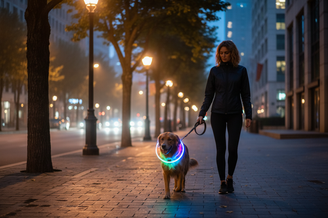Stay Safe During Night Walks with a Bright Dog Safety Light
