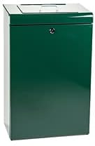 Zero Waste USA - The Gladiator® MittN Bag™ Dog Waste Station - Gloss Green | Premium station with locking 11-gallon sealed-chute can, 400 MittN Bag™ header bags & 10-year warranty