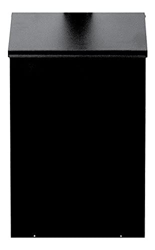 Zero Waste USA Aluminum Trash Can, 10 Gallon Capacity, Matte Black, Tie Handle, Roll Square Can