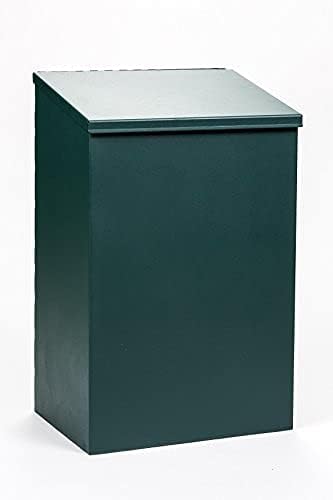 Standard Low Profile Dog Waste Station/Roll Bag System_Square Can (Matte Green)