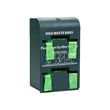 Standard Low Profile Dog Waste Station / Tie_Handle Roll (Matte Green)