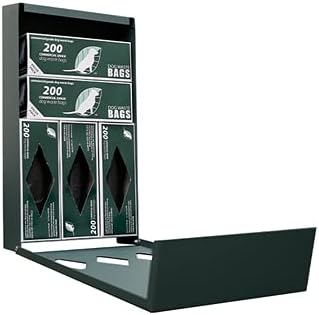 Zero Waste USA - Aluminum Roll Bag Dog Waste Dispenser, Matte Green | Rust-proof aluminum roll bag dispenser for 8" x 13" bags, includes 400 bags, locking door, 25% more storage capacity