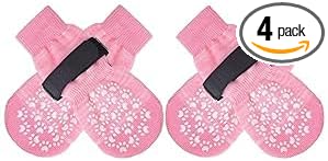 EXPAWLORER Anti Slip Dog Socks to Prevent Licking Paws, Dog Shoes for Hot Pavement, Dog Booties for Small Medium Large Senior Dogs, Traction Control Boots & Paw Protectors for Hardwood Floors