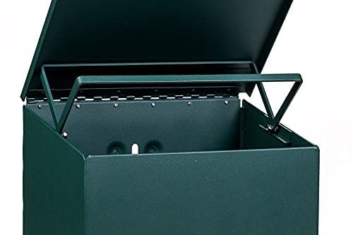 Standard Low Profile Dog Waste Station / Tie_Handle Roll_Square Can(Matte Green)