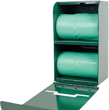 Zero Waste USA - The Sentry® Dog Station - Tie-Handle Roll Bag System - Free 400 waste bags and 25 can liners - Over 500k sold in USA (Gloss Green)