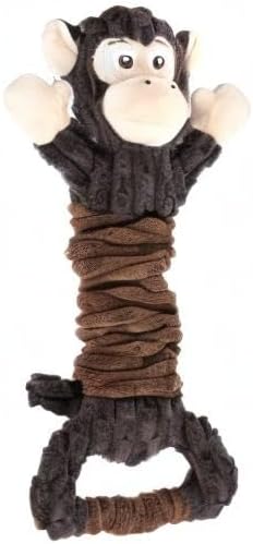 Letsmeet Plush Dog Toy with Crinkle Paper, Tug of War Pull Interactive Toys for Puppies to Large Dogs