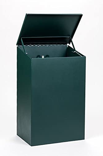 Standard Low Profile Dog Waste Station / Tie_Handle Roll_Square Can(Matte Green)