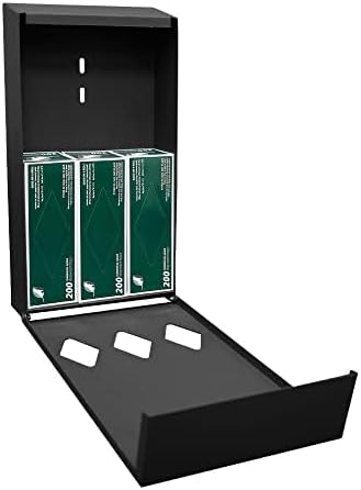 Zero Waste USA - Aluminum Roll Bag Dog Waste Dispenser, Matte Black | Rust-proof aluminum roll bag dispenser for 8" x 13" bags, includes 400 bags, locking door, 25% more storage capacity