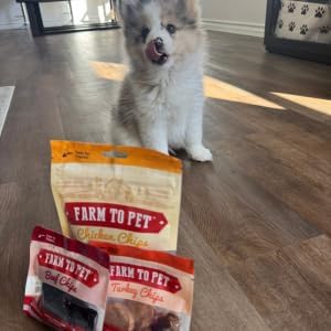 Farm To Pet - Puppy Packs 'N Snacks Dog Treat Starter Pack - Chicken 4oz + 1 Beef & 1 Turkey & 1 Fish Snack Pack - Single Ingredient Training Treats, All Natural, Lean for Small, Medium, Large Breeds