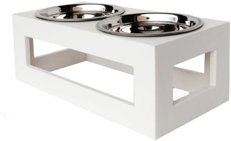 Porchside Outdoor Elevated Dog Feeder - White - 5" Tall