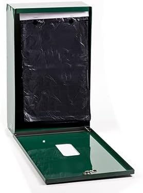 Zero Waste USA - Sentry® SINGLpul® Dog Waste Station - Gloss Green | Includes 400 SINGLpul® header bags, 25 can liners, rust-proof aluminum station & 10-year warranty