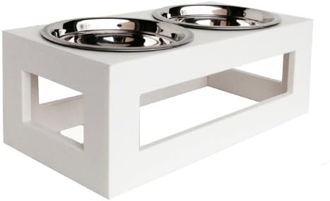 Porchside Outdoor Elevated Dog Feeder - White - 5" Tall