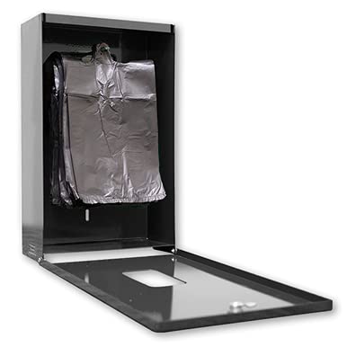 Zero Waste USA - The Sentry® Dog Station - EZ-Tie Hanging Bag System - Free 400 waste bags and 25 can liners - Over 500k sold in USA (Matte Black)