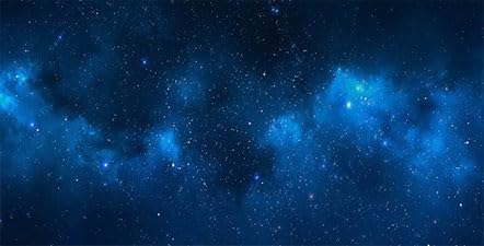 48X24IN Starry Aquarium Background, Art Starry Fish Tank Decorations Background, with 8 EVA Double-Sided Tape