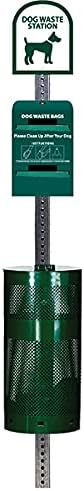 Zero Waste USA - The Sentry® Dog Station - Tie-Handle Roll Bag System - Free 400 waste bags and 25 can liners - Over 500k sold in USA (Gloss Green)