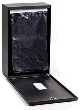Zero Waste USA - The Gladiator® Dog Waste Station - SINGLpul® Header Bag System - Free 400 waste bags and 25 can liners - Over 500k sold in USA (Matte Black)
