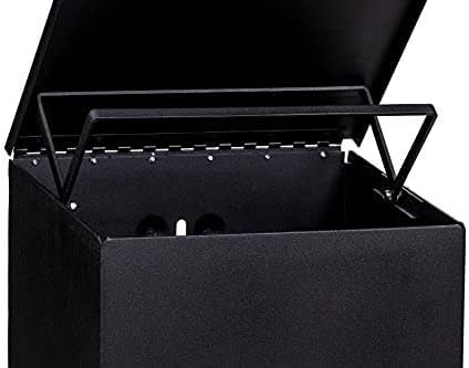 Standard Low Profile Dog Waste Station / EZ_Tie Hanging Bag System_Square Can(Matte Black)