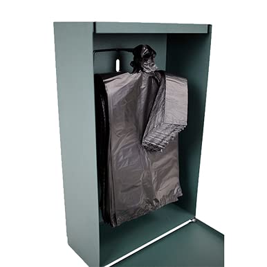 Standard Dog Waste Station / EZ_Tie Hanging Bag System (Matte Green)