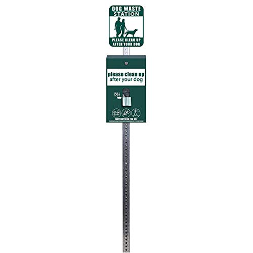 Mini Dog Waste Station with ONEpul Bag System - Free 400 Waste Bags Included - Green