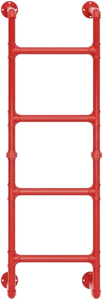 Wall Mounted Modular Ladder - 4-Rung Egress Ladder for Window, Well, Loft, Warehouse, Blanket Rack - Indoor & Outdoor - Certified - Wall-Fixed 4 Step Ladder - Pipe Ladders for Home - Rust Resistant