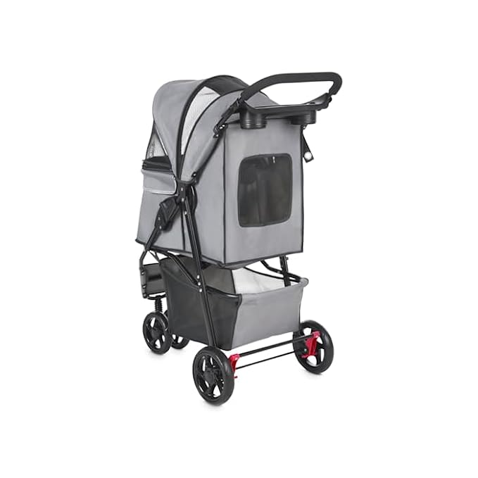EveryYay by Petco Collapsible Pet Stroller 33'' L X 18'' W X 38'' H Grey