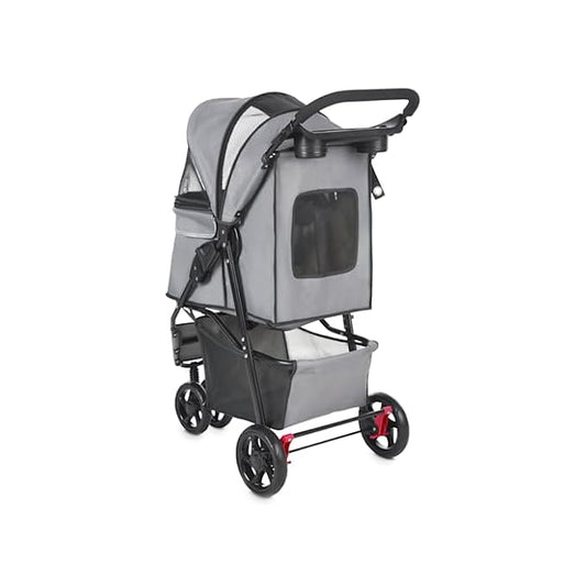 EveryYay by Petco Collapsible Pet Stroller 33'' L X 18'' W X 38'' H Grey