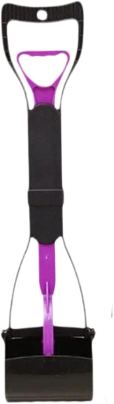 Stop Bending Over: Ergonomic Dog Scooper Pooper with Strong Bite Force, Easy Pick Up Pooper Scooper Tool for Lawn and Gravel, Assorted Sizes (Large, 23.2in Fuchsia)