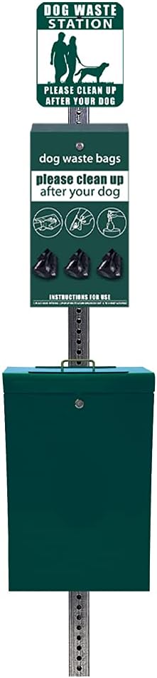 Ultimate™ Dog Waste Station/Roll Bag System (Matte Green)