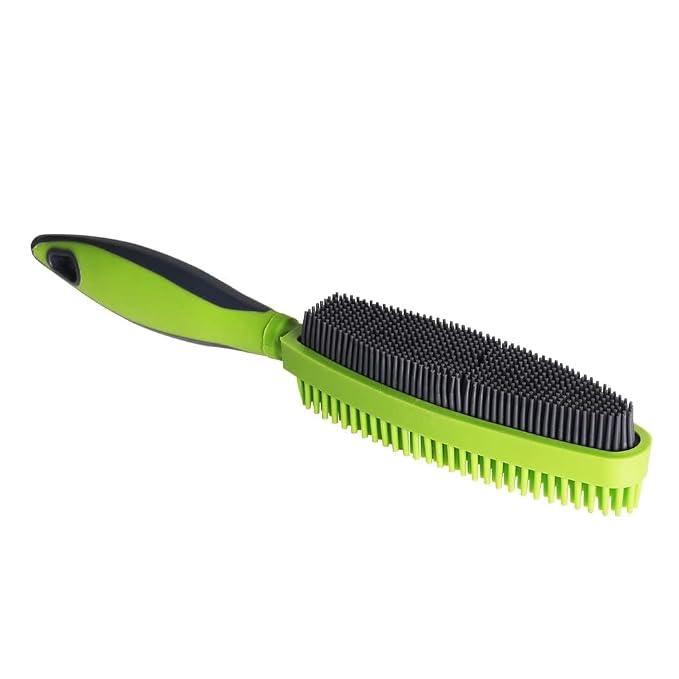 Premium Rubber Pet Hair Brush - Removes Hair from Couches & Pets' Coats