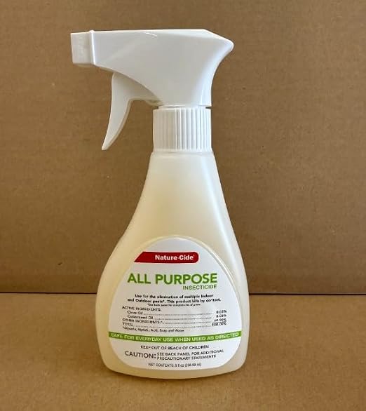 Nature-Cide All Purpose Spray - for Roach, Spider, Mosquito and Ant. Keeps Your Home Safe. No Strong Odor. 8 oz