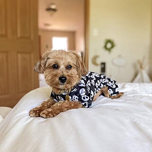 CuteBone Dog Halloween Pajamas Puppy Onesies Small Dogs Soft Pjs Coat Cat Apparel Comfy Pet Christmas Clothes Outfit Doggie Bodysuit P11L