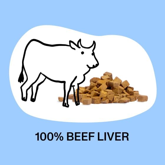 Spot & Tango Beef Dog Training Treats - 100% Beef Liver, Freeze-Dried Dog Snack - Grain & Gluten-Free - for Small, Medium, and Large Dogs - for Puppies Through Seniors