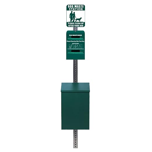 Standard Dog Waste Station / Tie_Handle Roll_Square Can(Matte Green)