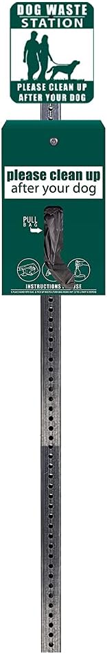 Standard Mini Dog Waste Station / EZ_Tie Hanging Bag System (Matte Green)