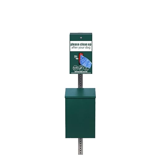 Standard Low Profile Dog Waste Station / Tissue_Style Bag System_Square Can(Matte Green)