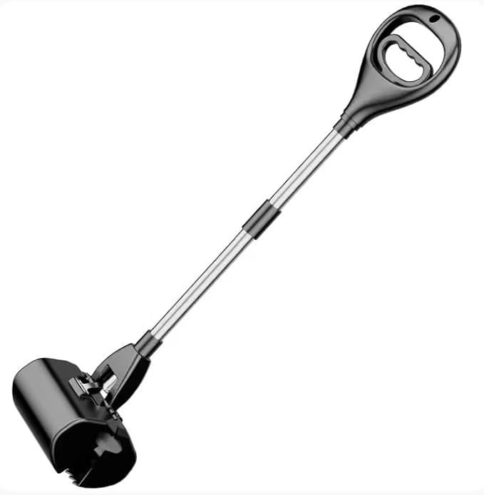 Pooper Scooper for Dogs, 32-Inch Adjustable Long Handle for Large, Medium & Small Dogs, Upgraded Extra-Wide Jaw & Reinforced Claw, Heavy Duty Pickup Tool for Grass, Gravel & Concrete